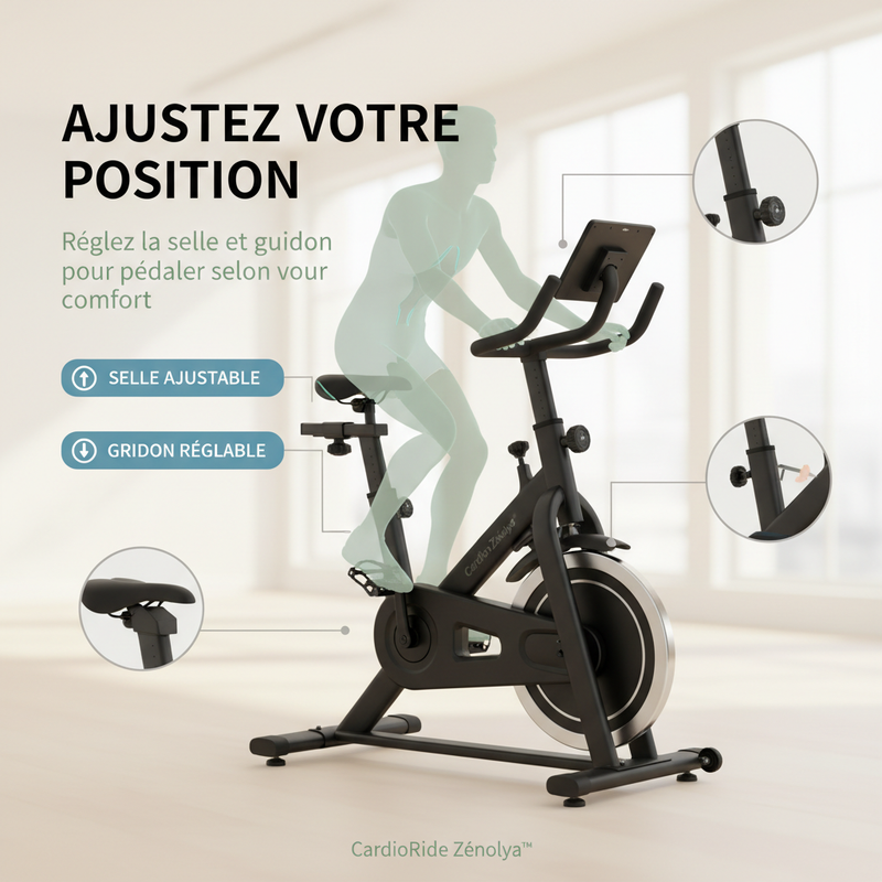 CardioRide Zénolya™ — Visuel « Ajustez votre position »