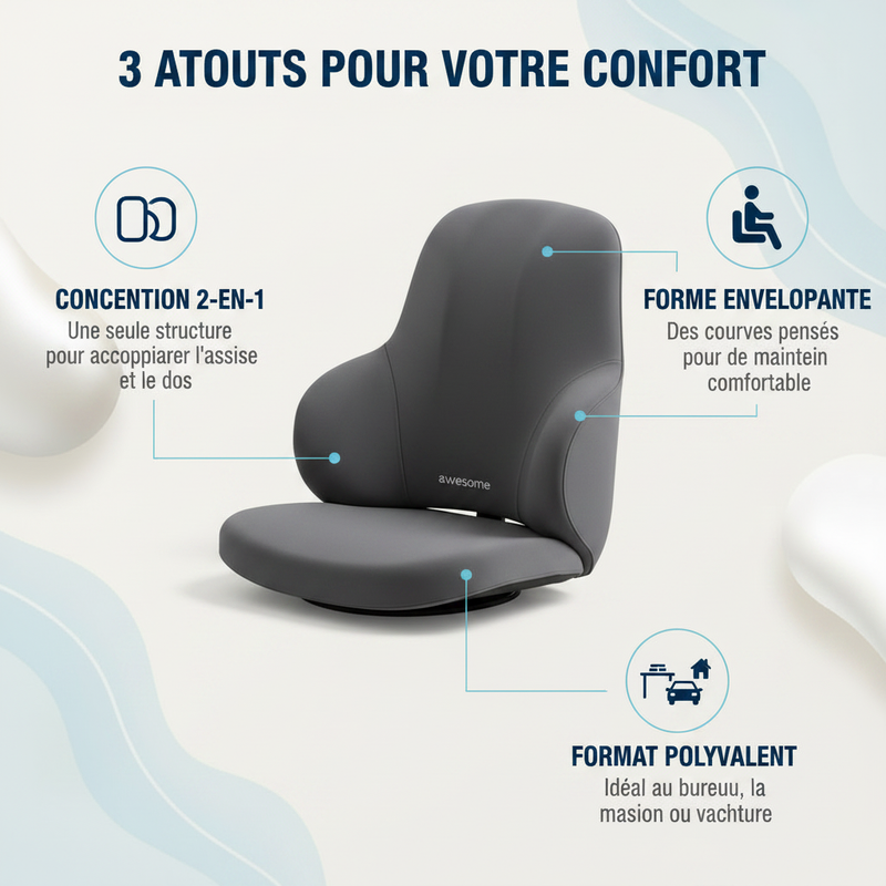 Coussin lombaire Zénolya – 3 atouts pour votre confort