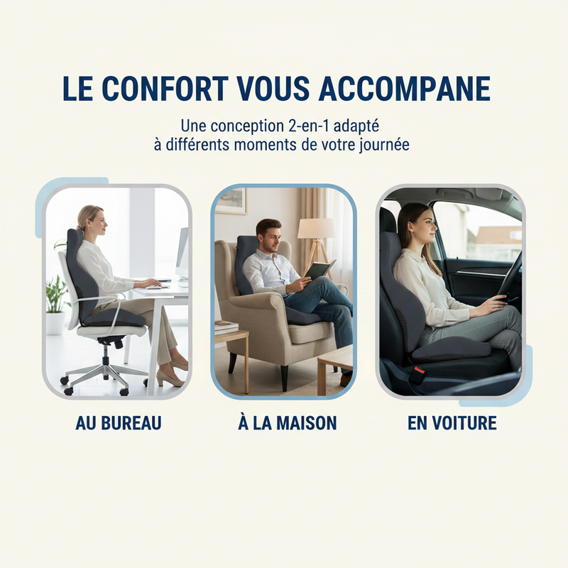 Coussin lombaire Zénolya – Le confort vous accompagne – Bureau, Maison, Voiture