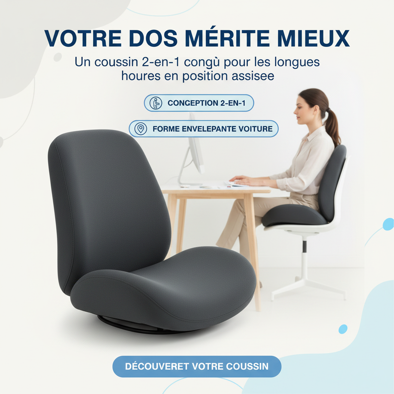 Coussin lombaire Zénolya – Votre dos mérite mieux – CTA