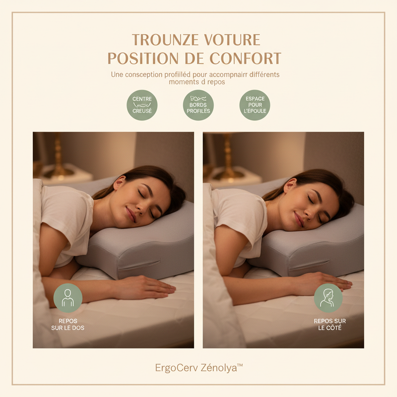 ErgoCerv Zénolya™ — Visuel 6 « Trouvez votre position de confort »