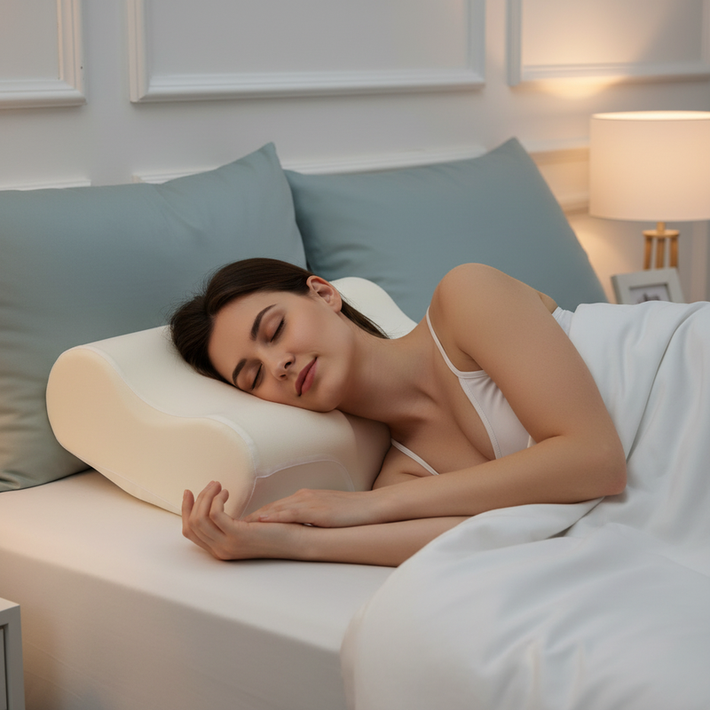 ErgoNeck Horn Zénolya – Visuel lifestyle sommeil sans texte