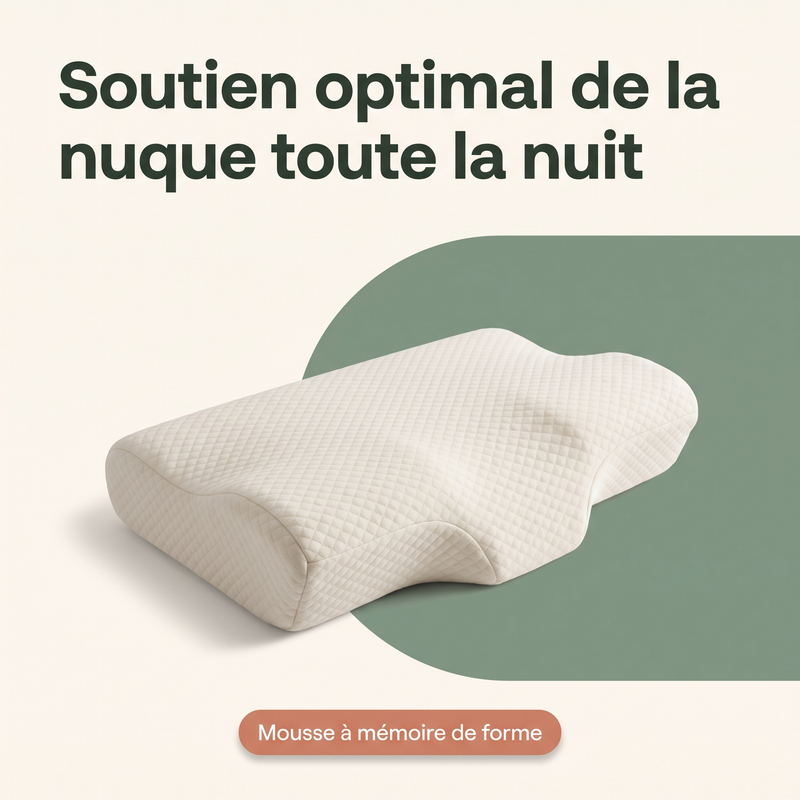 Soutien optimal de la nuque toute la nuit — Mousse à mémoire de forme