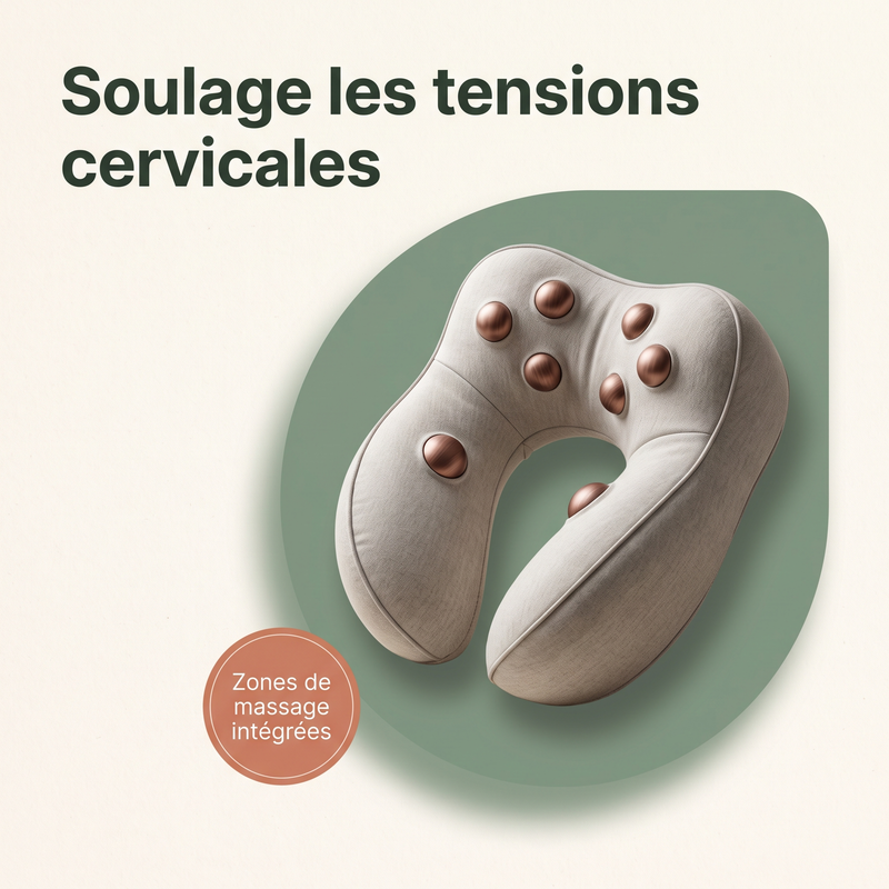 Soulage les tensions cervicales — Zones de massage intégrées
