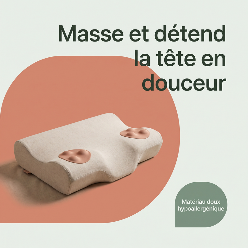 Masse et détend la tête en douceur — Matériau doux hypoallergénique