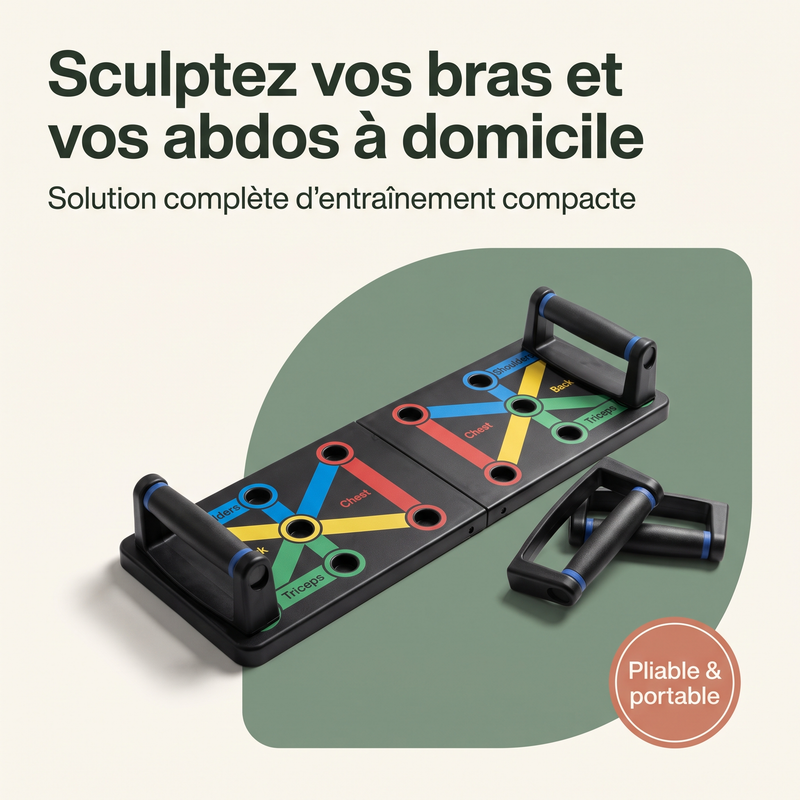 Sculptez vos bras et vos abdos à domicile — Pliable & portable