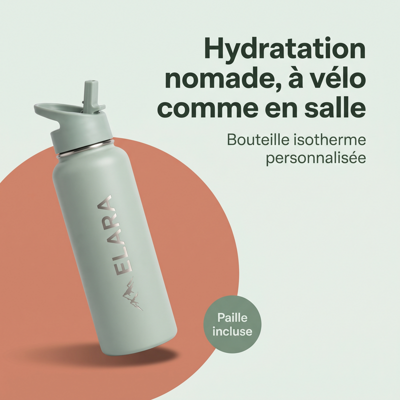 Hydratation nomade, à vélo comme en salle — Paille incluse