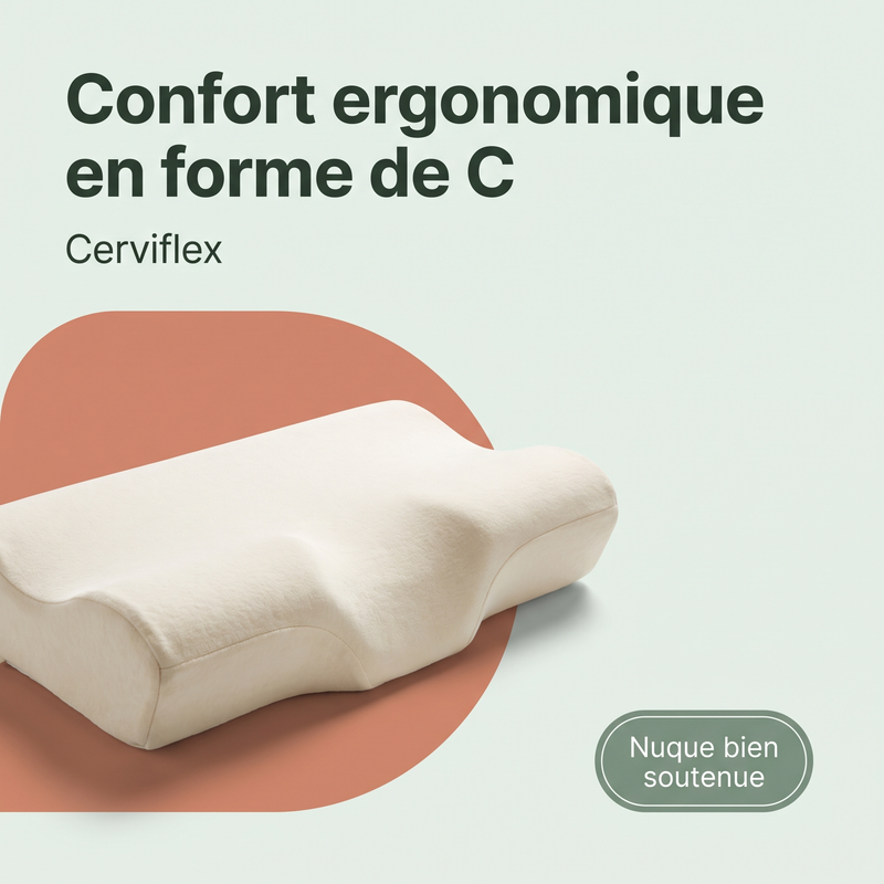 Confort ergonomique en forme de C — Nuque bien soutenue
