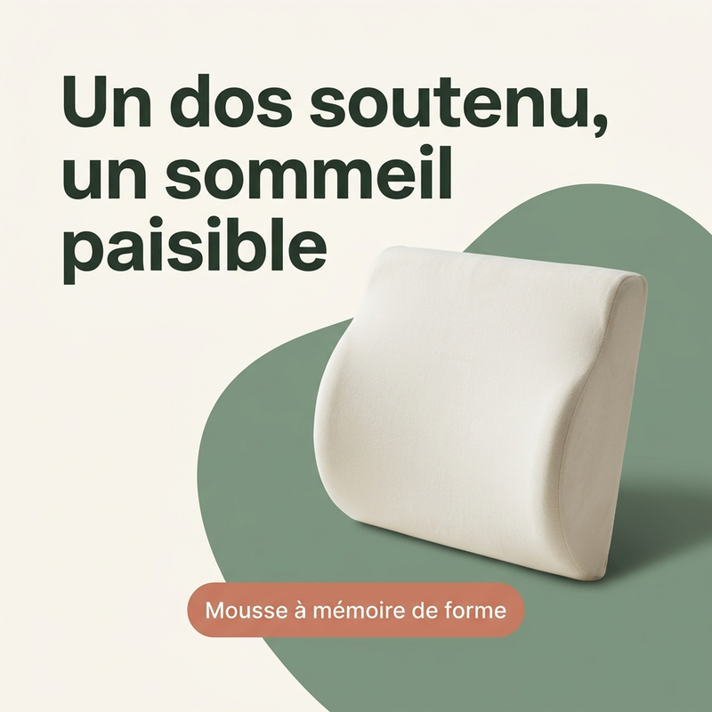 Un dos soutenu, un sommeil paisible — Mousse à mémoire de forme