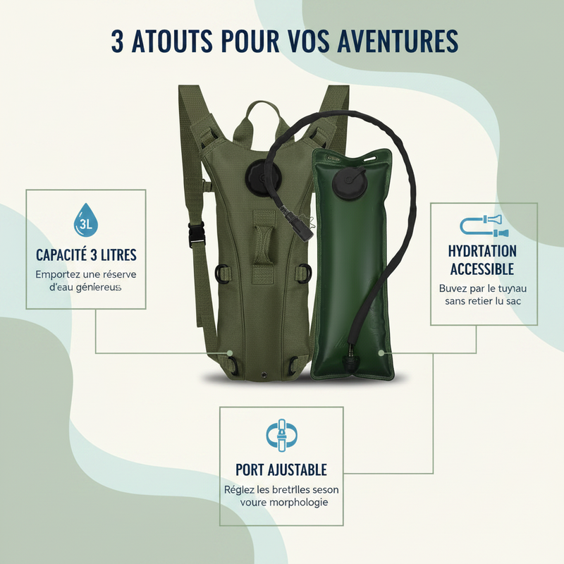 HydraPeak 3L Zénolya – 3 atouts pour vos aventures