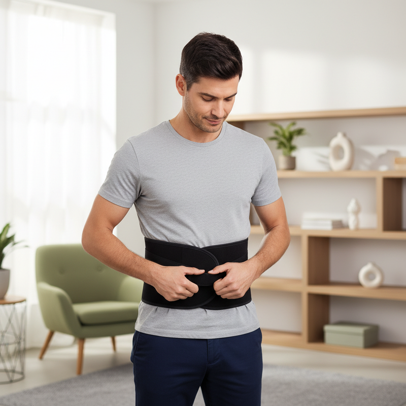 LumbarFit Zénolya™ — Visuel lifestyle port quotidien