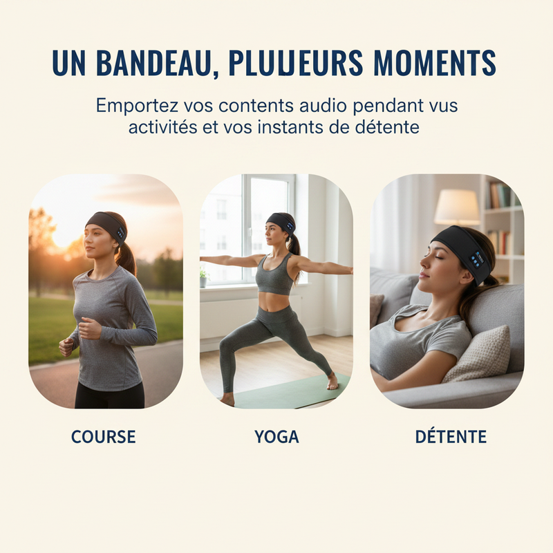 Sport, yoga et détente – MoveDream Audio polyvalence