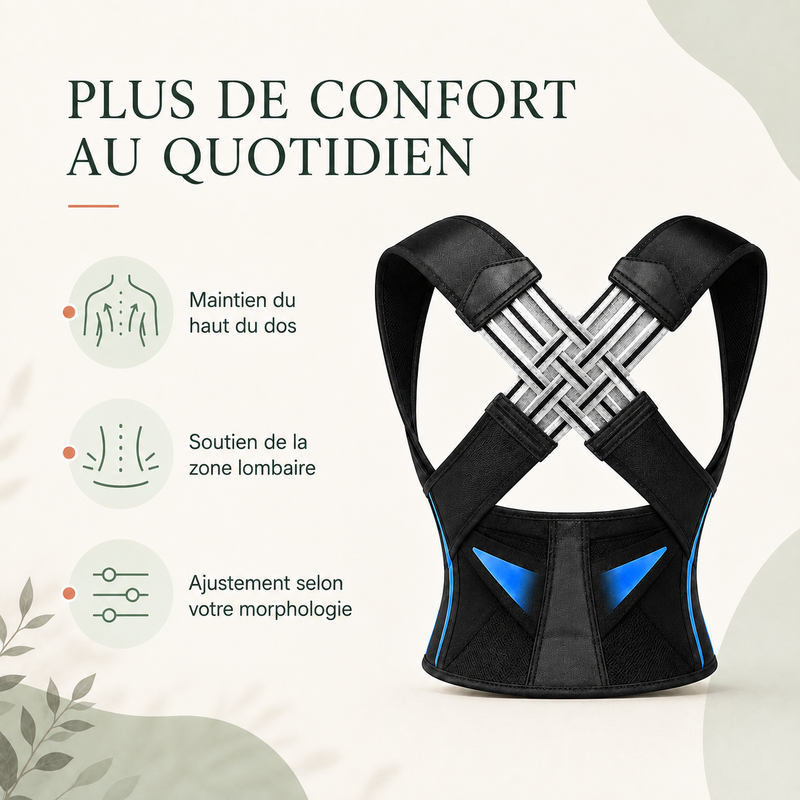 PostureFit Pro Zénolya – Maintien dorsal réglable – visuel du produit 3