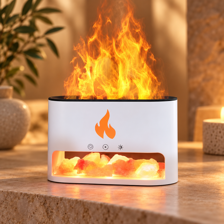 Diffuseur Blaze Effet Flamme & Sel de l’Himalaya 250 ml – Zénolya – photographie du produit