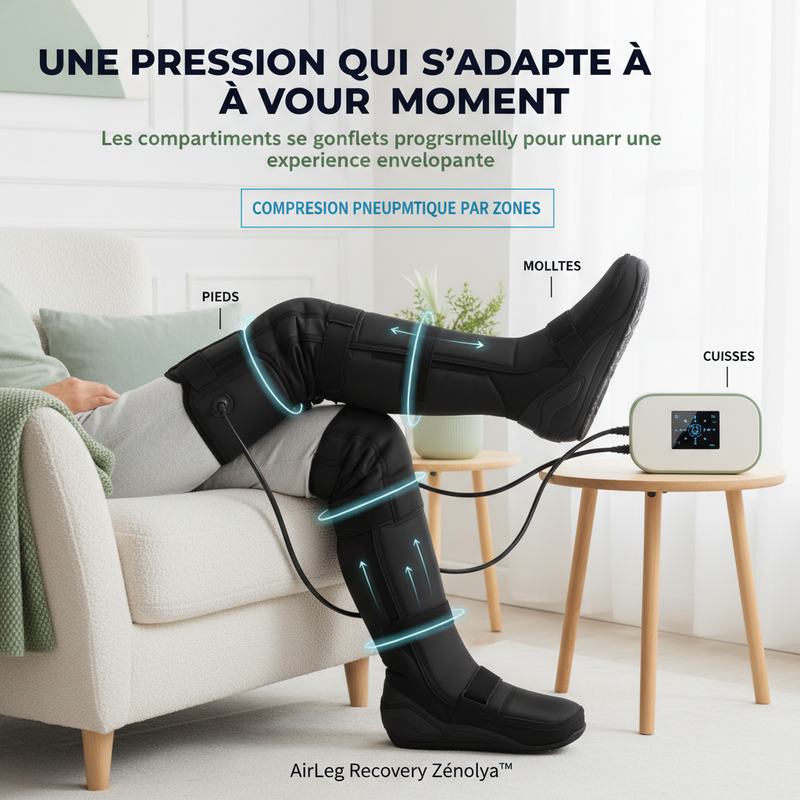 AirLeg Recovery Zénolya™ – Une compression progressive