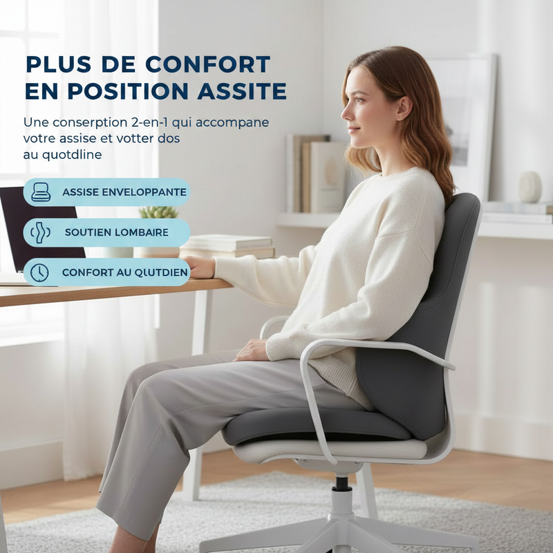 Coussin lombaire Zénolya – Confort et soutien avec texte