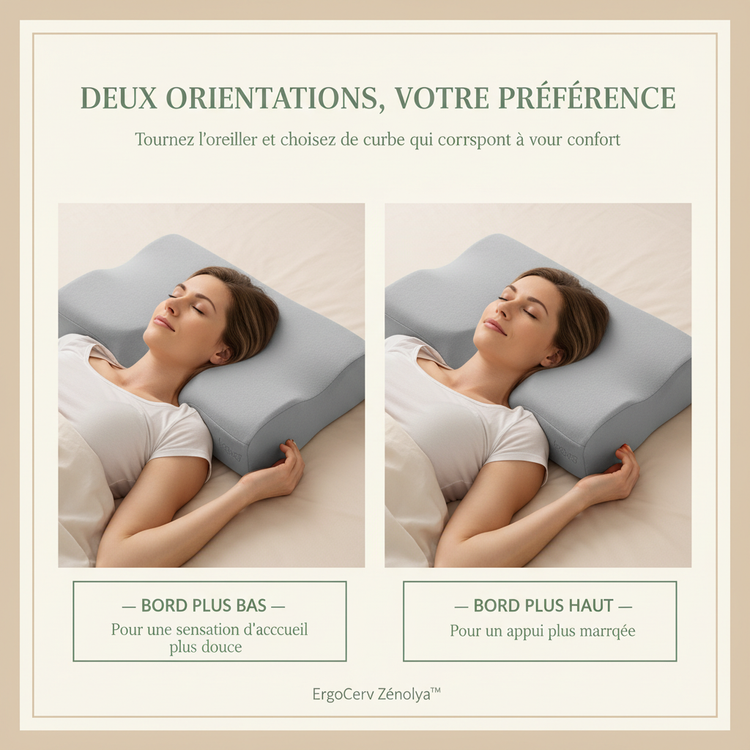 ErgoCerv Zénolya™ — Visuel « Deux orientations, votre préférence »