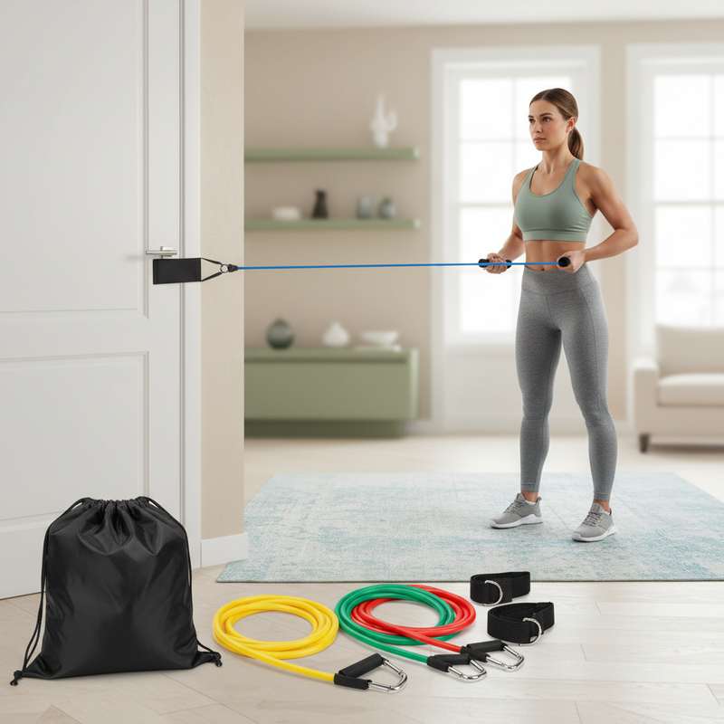 FlexKit 5 Zénolya™ — Visuel lifestyle tirage debout avec ancrage porte