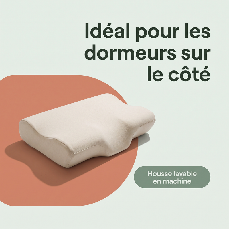 Idéal pour les dormeurs sur le côté — Housse lavable en machine