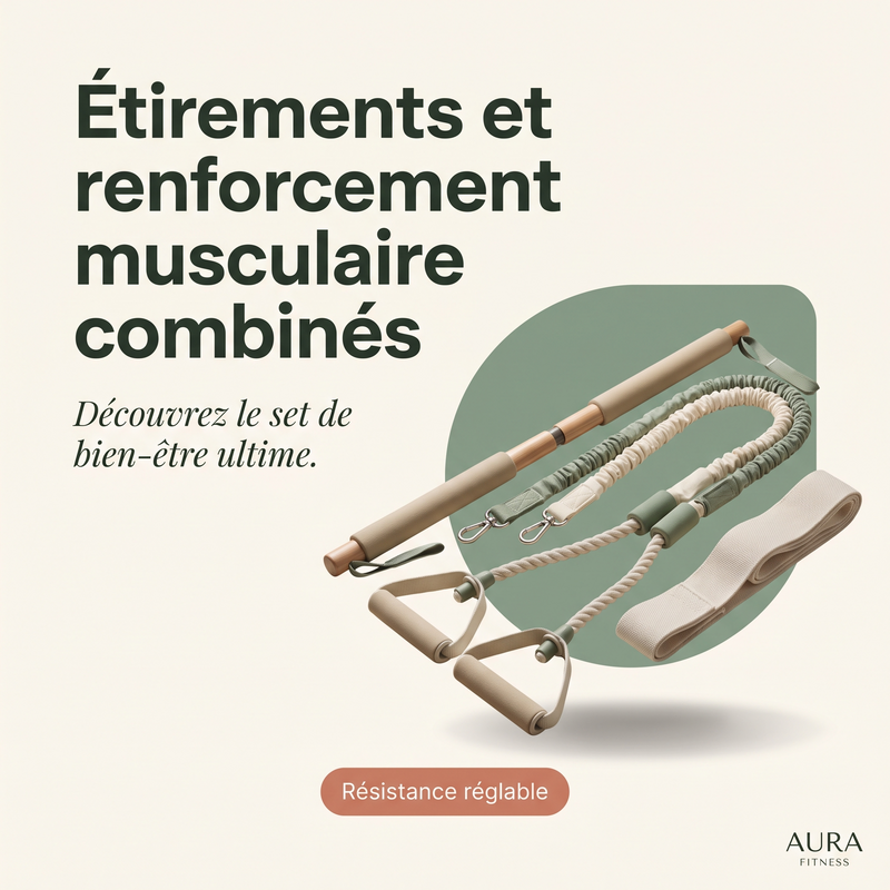 Étirements et renforcement musculaire combinés — Résistance réglable