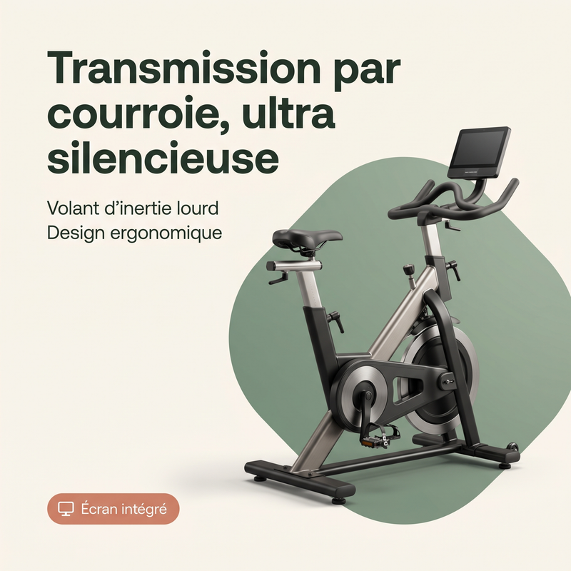 Transmission par courroie, ultra silencieuse — Écran intégré