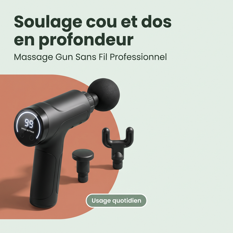 Soulage cou et dos en profondeur — Usage quotidien