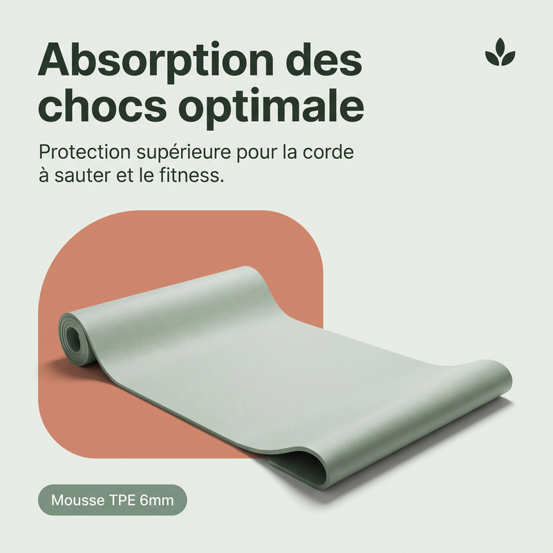 Absorption des chocs optimale — Mousse TPE 6mm