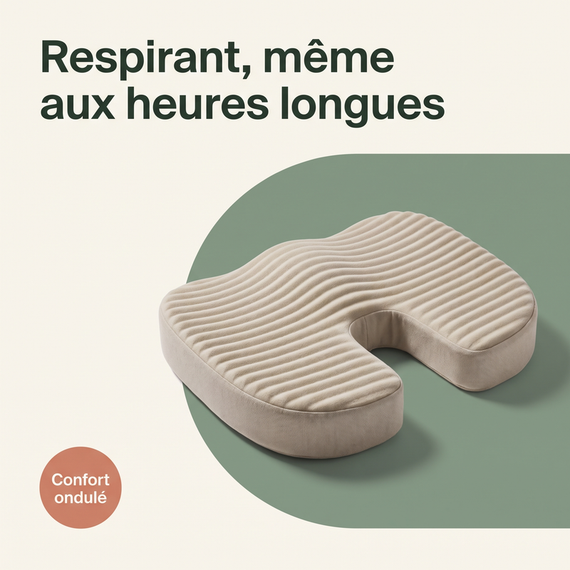 Respirant, même aux heures longues — Confort ondulé