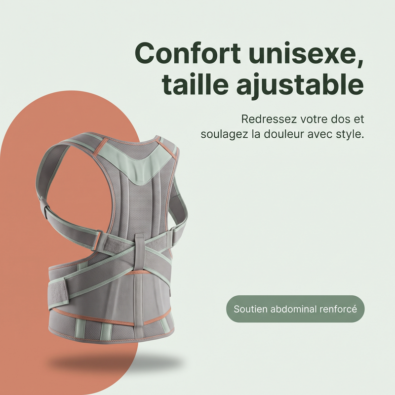Confort unisexe, taille ajustable — Soutien abdominal renforcé
