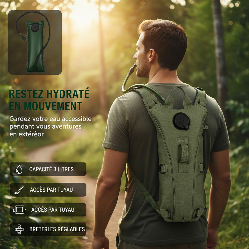 HydraPeak 3L Zénolya – Restez hydraté en mouvement avec texte