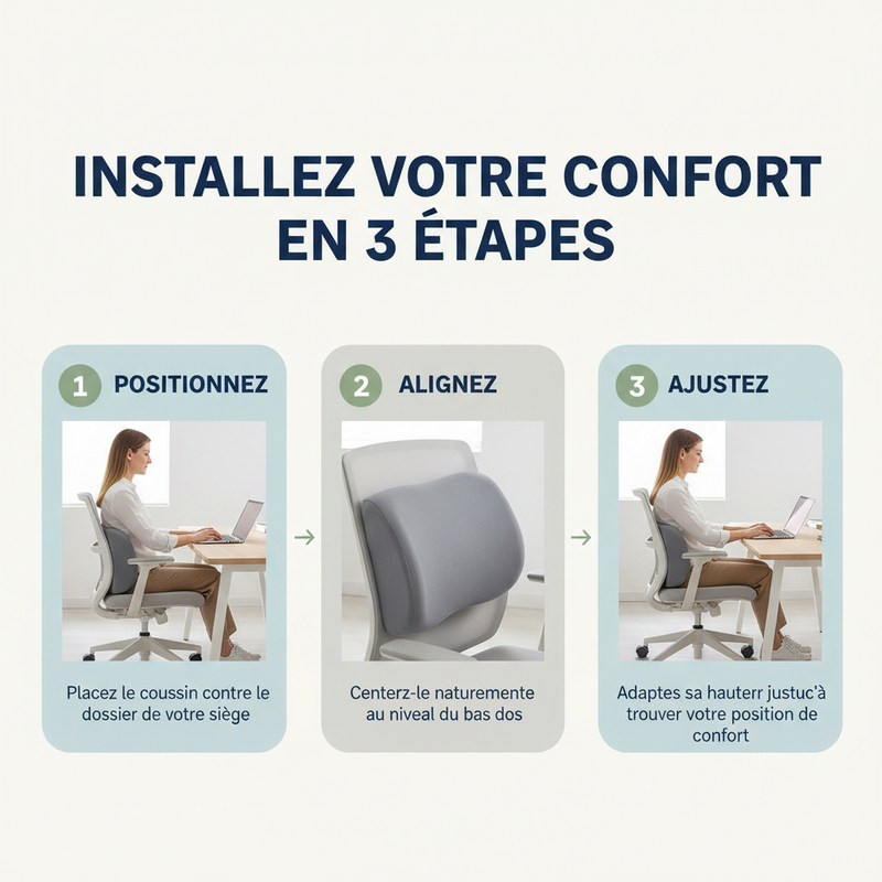 LumboConfort Zénolya – Installez votre confort en 3 étapes