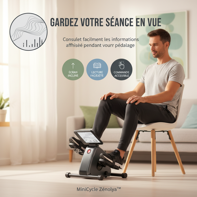 MiniCycle Zénolya™ — Visuel « Gardez votre séance en vue »