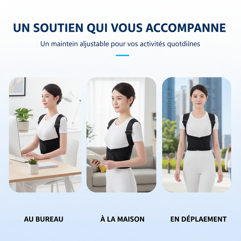 PostureFit Pro maintien quotidien 3 scènes