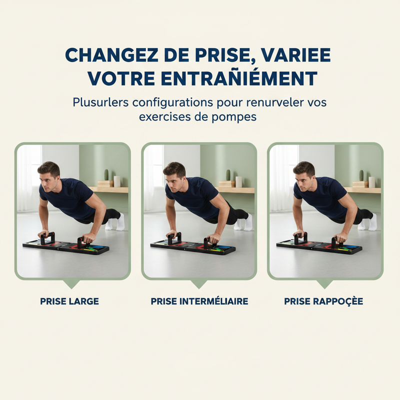 PushBoard Fold Zénolya – Changez de prise, variez votre entraînement
