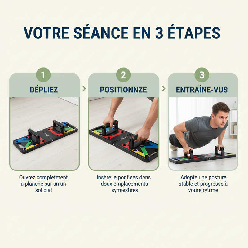 PushBoard Fold Zénolya – Votre séance en 3 étapes